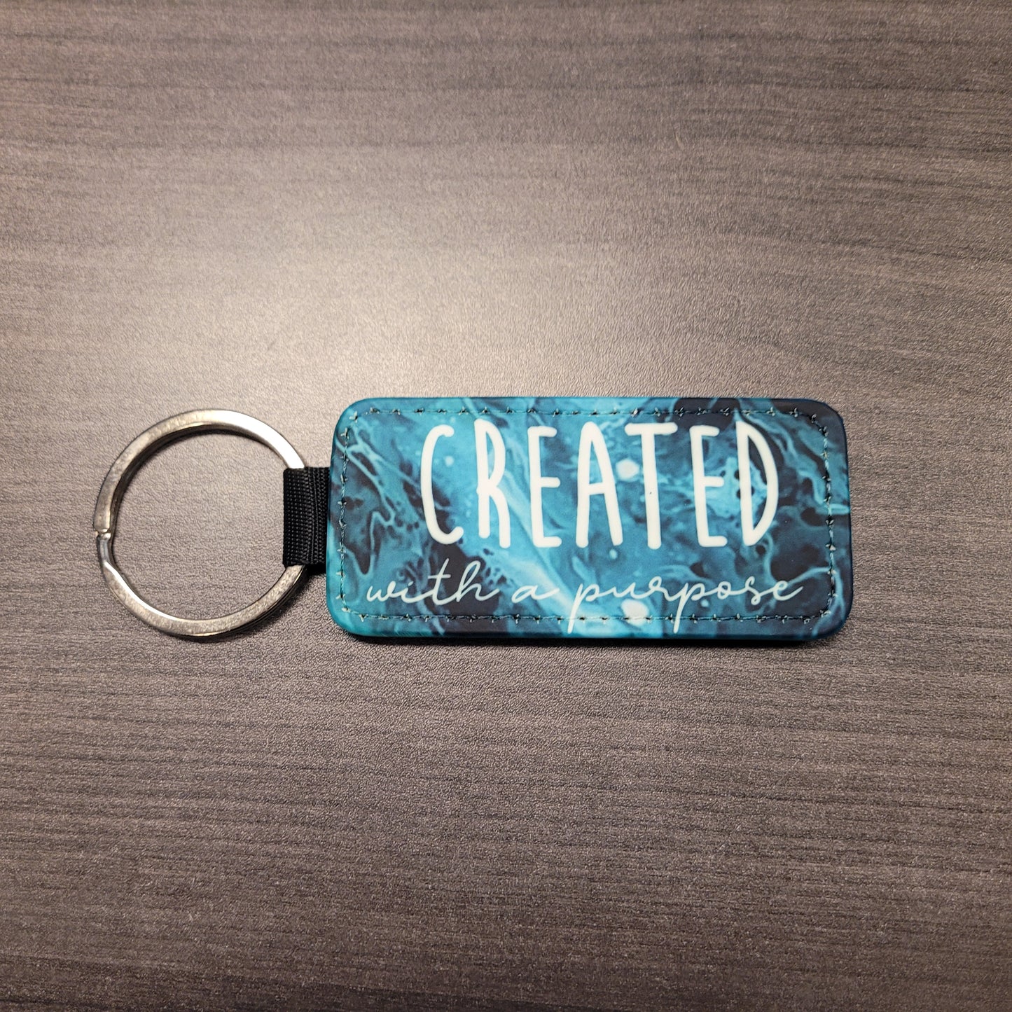 Rectangle Faux Leather Keychains #2