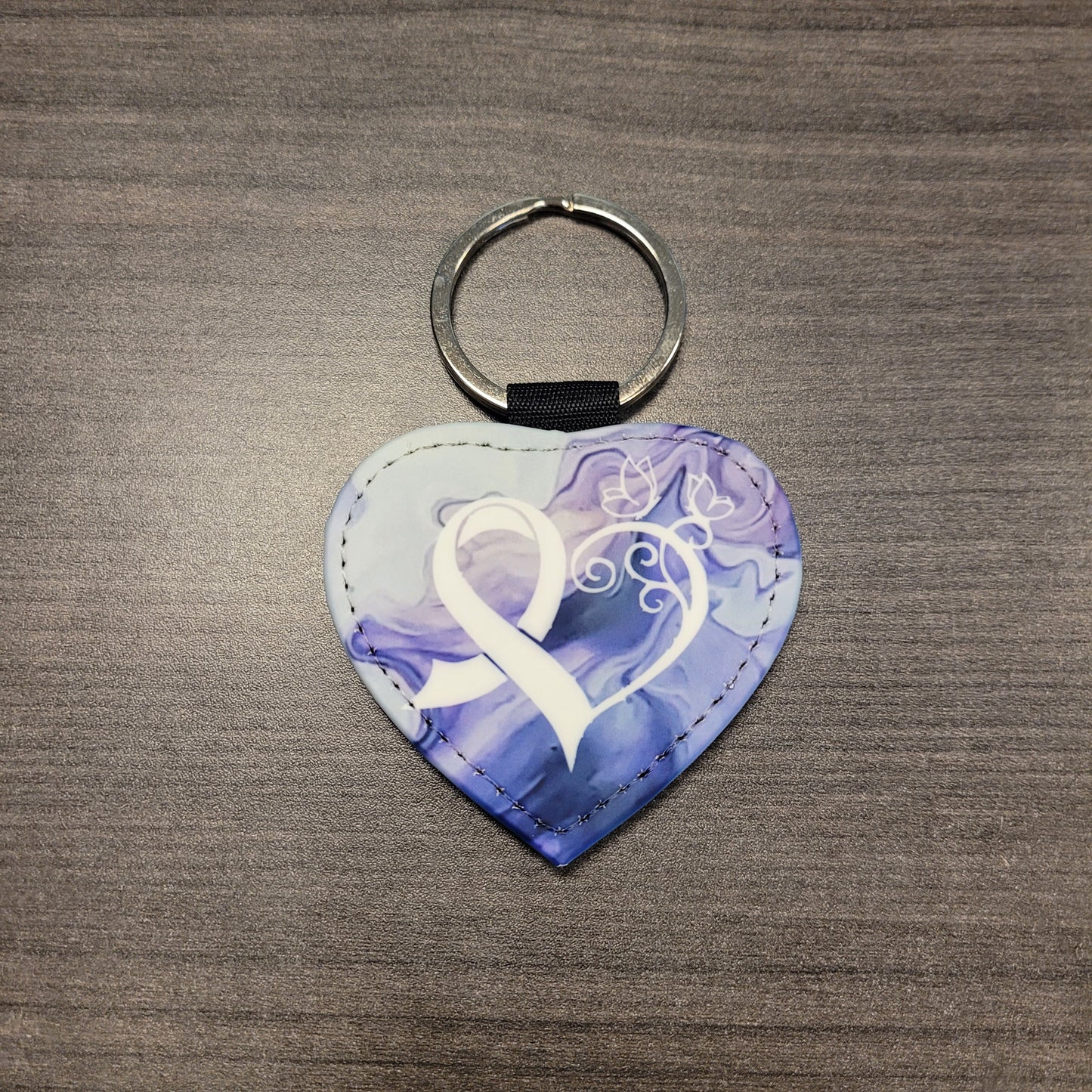 Heart Faux Leather Keychains #2