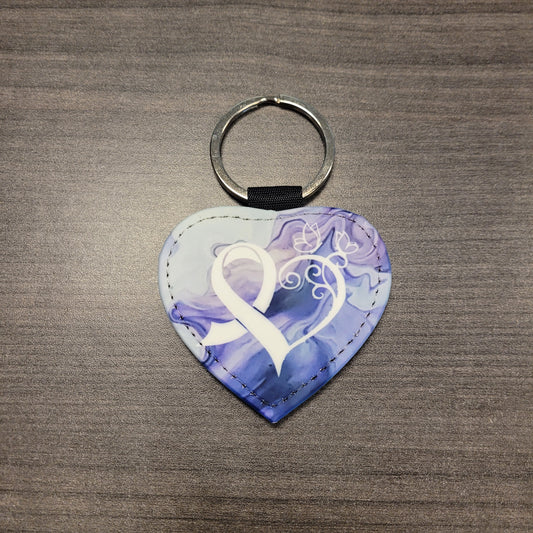 Heart Faux Leather Keychains #2