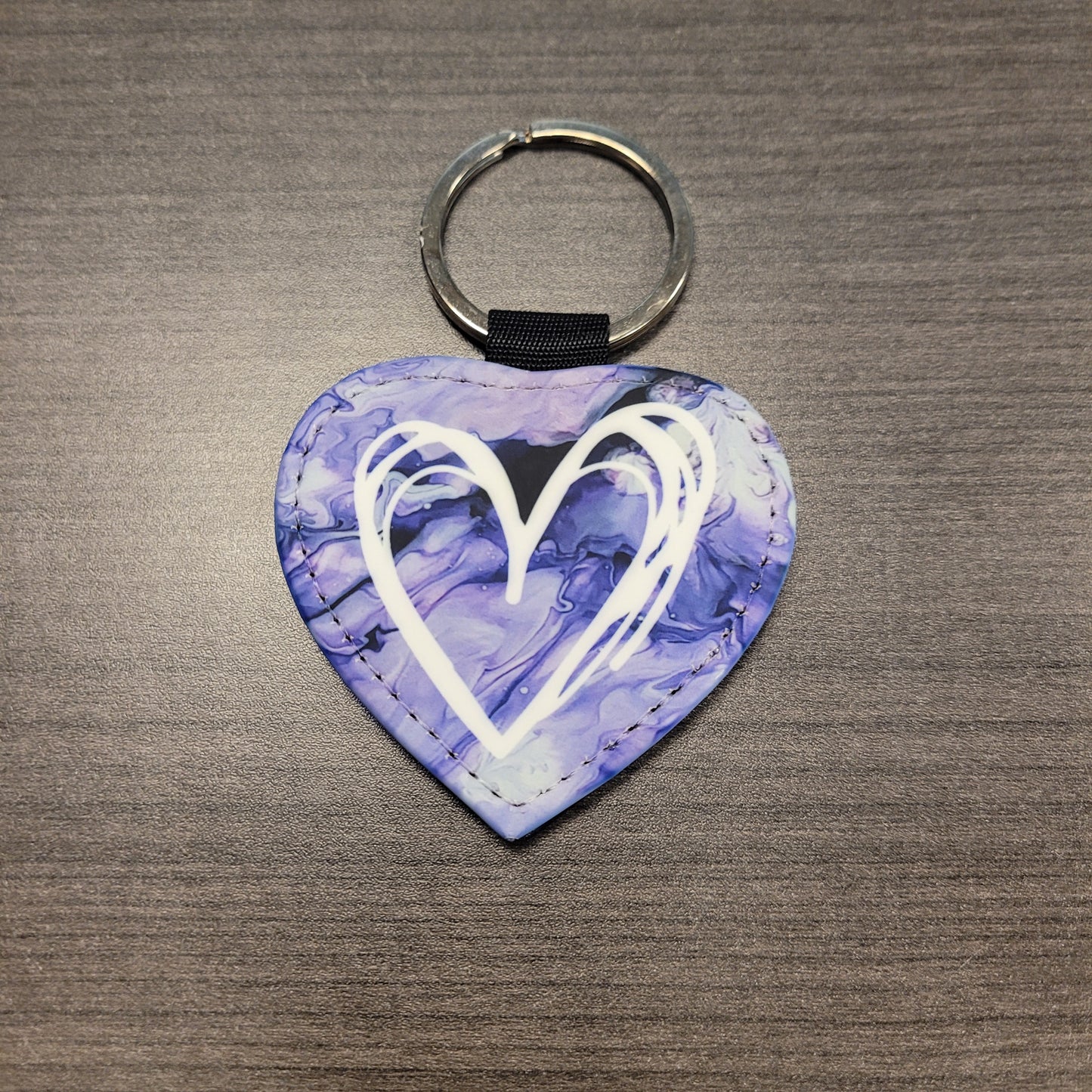 Heart Faux Leather Keychains #2