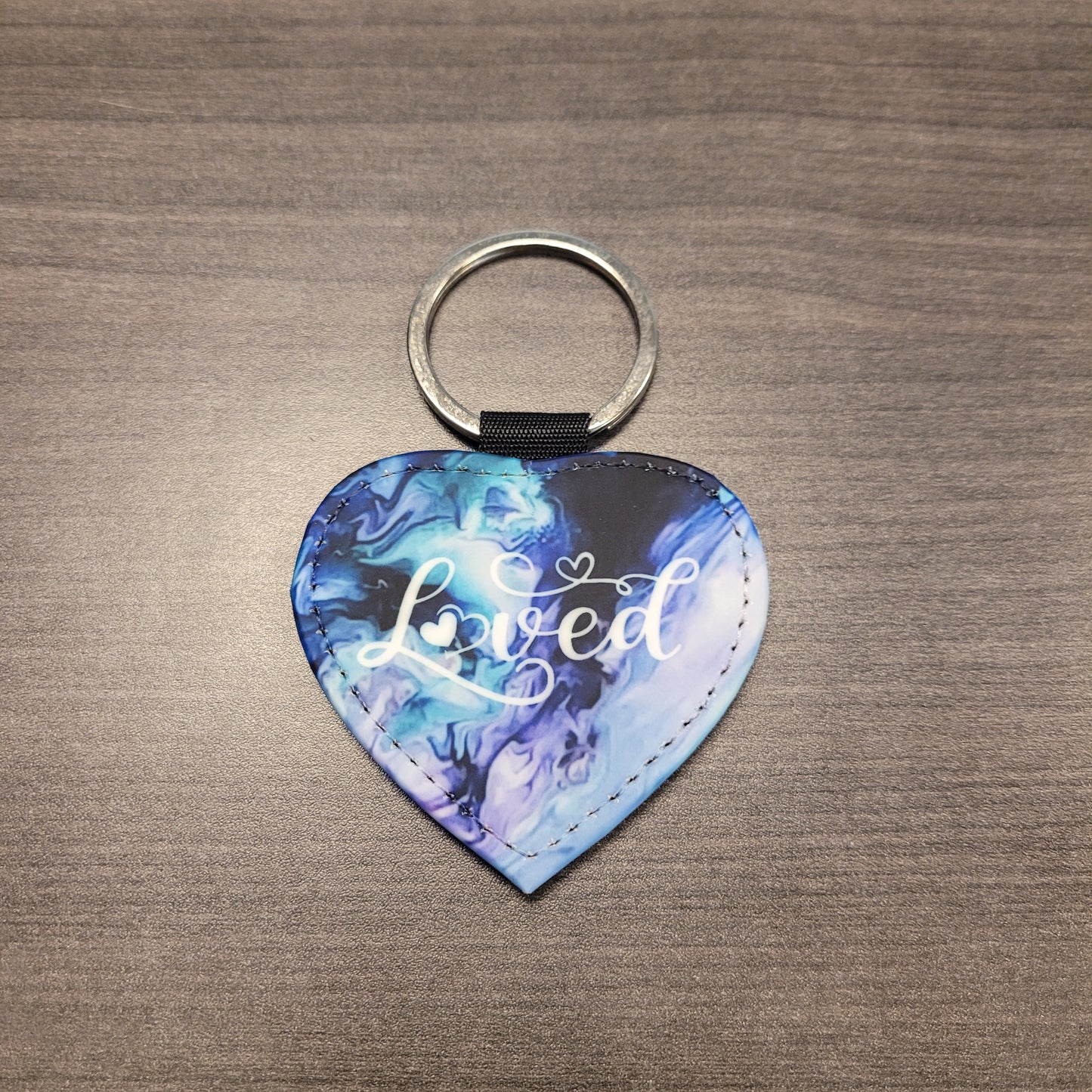 Heart Faux Leather Keychains #2