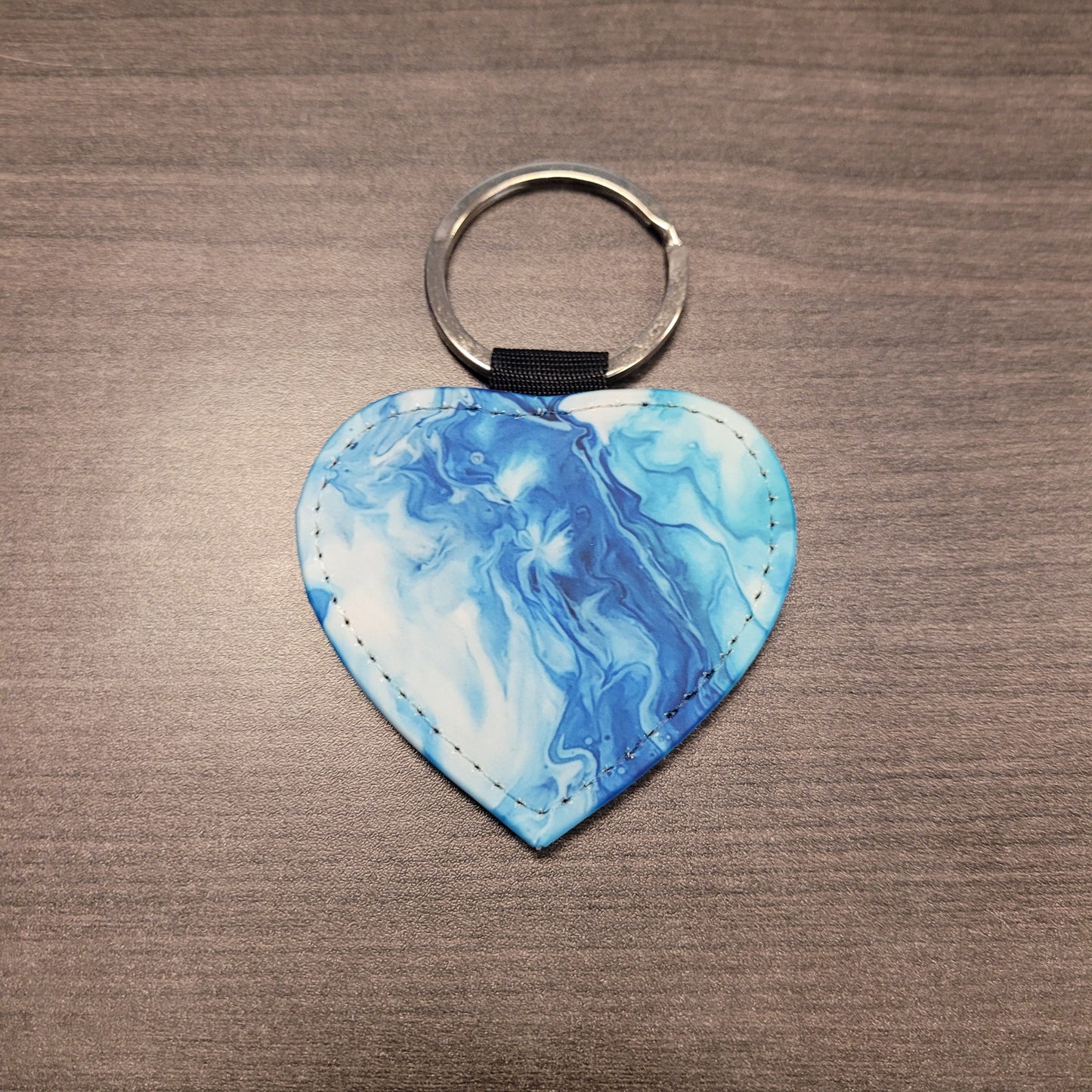 Heart Faux Leather Keychains #2