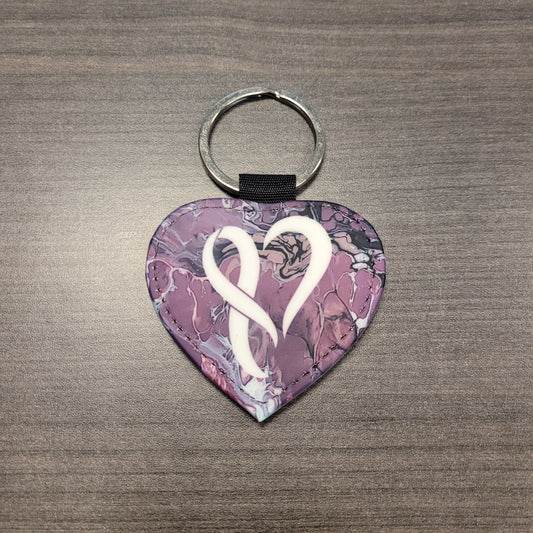 Heart Faux Leather Keychains #1