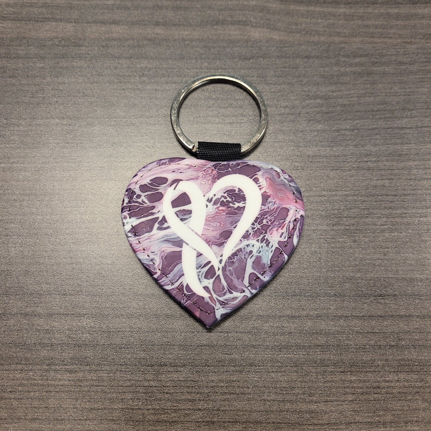 Heart Faux Leather Keychains #1