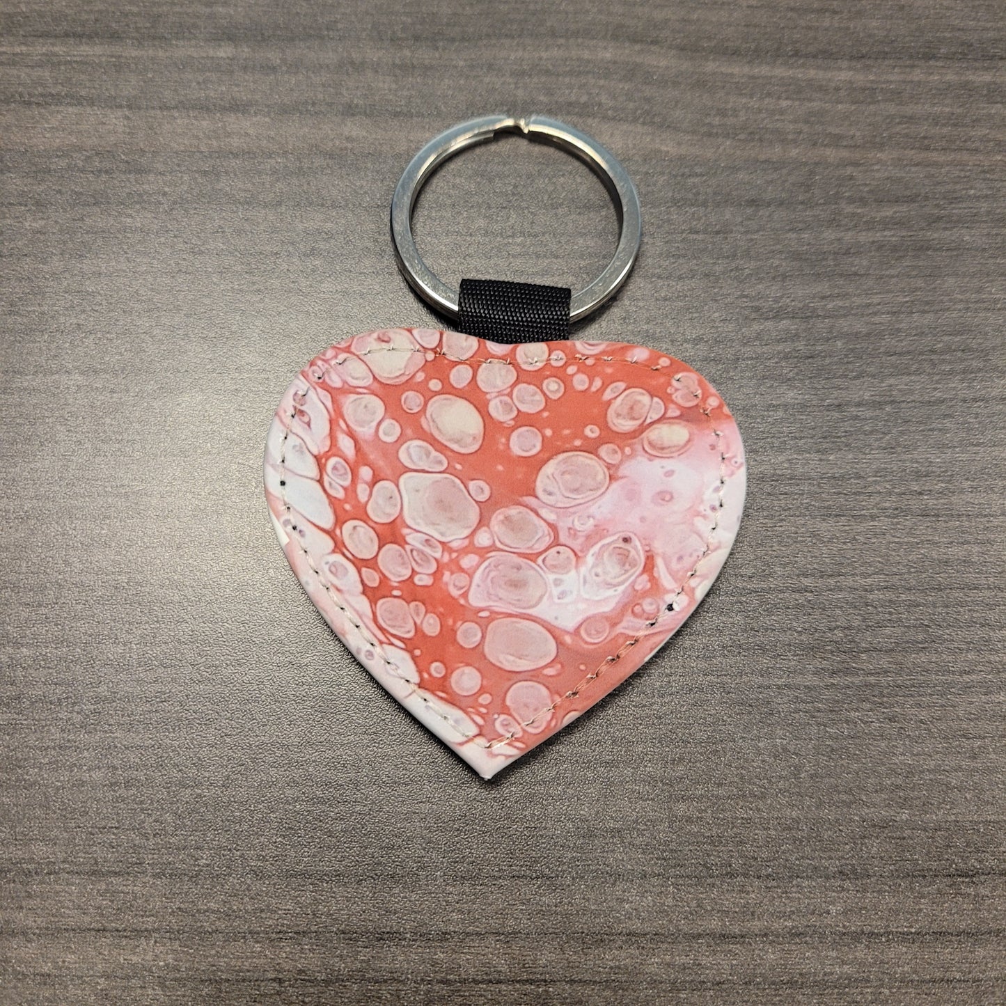Heart Faux Leather Keychains #1