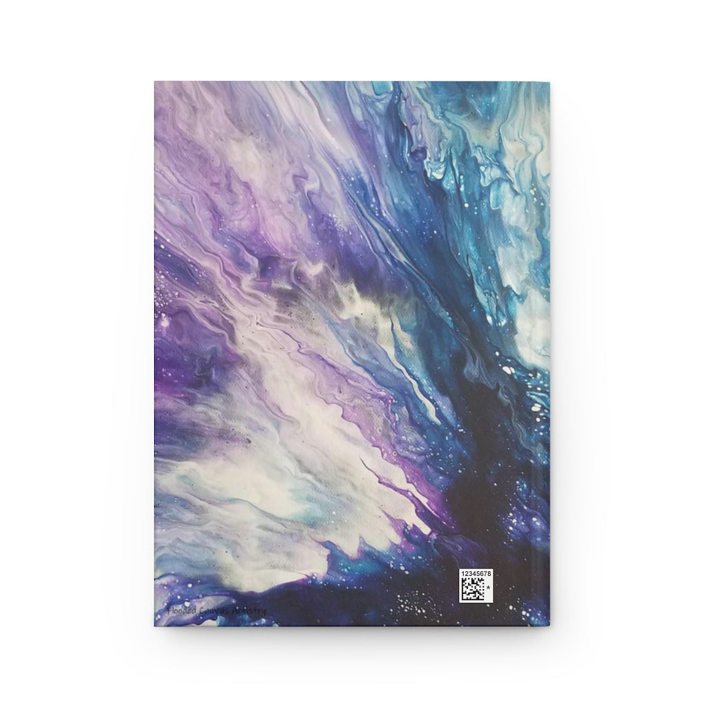 If the Stars Were Made to Worship Blue and Purple Acrylic Pour Abstract Art Hardcover Journal