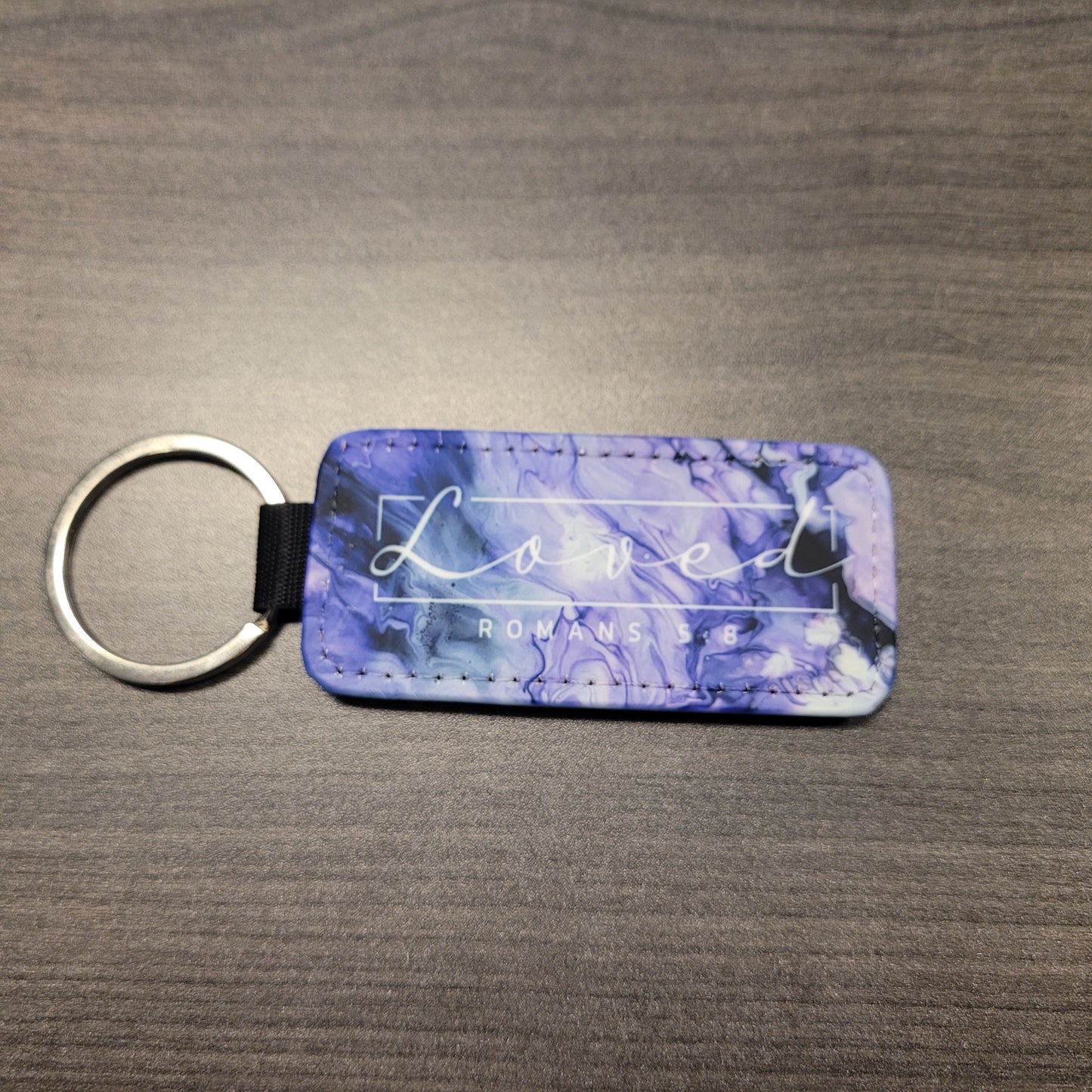 Rectangle Faux Leather Keychains #2