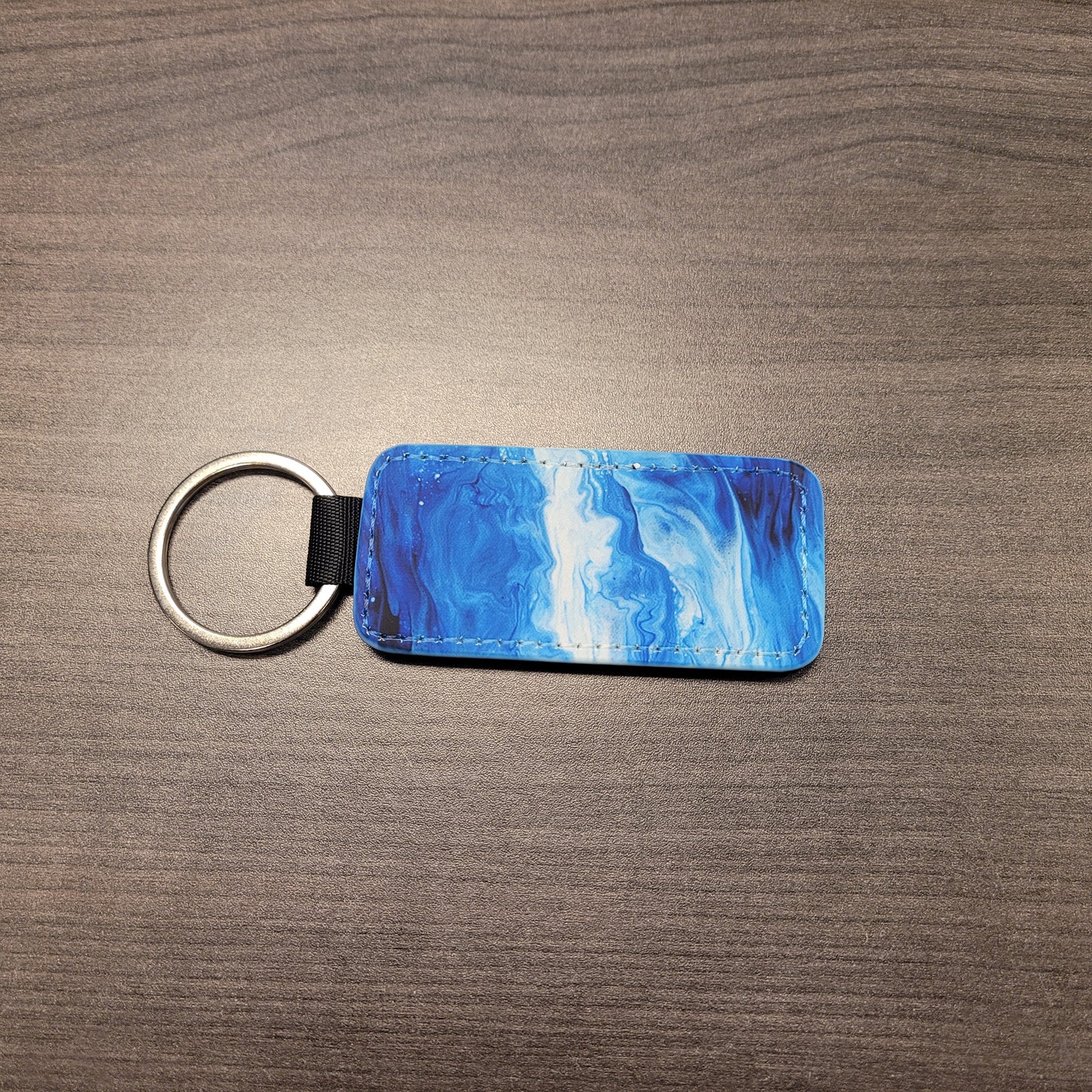 Rectangle Faux Leather Keychains #1