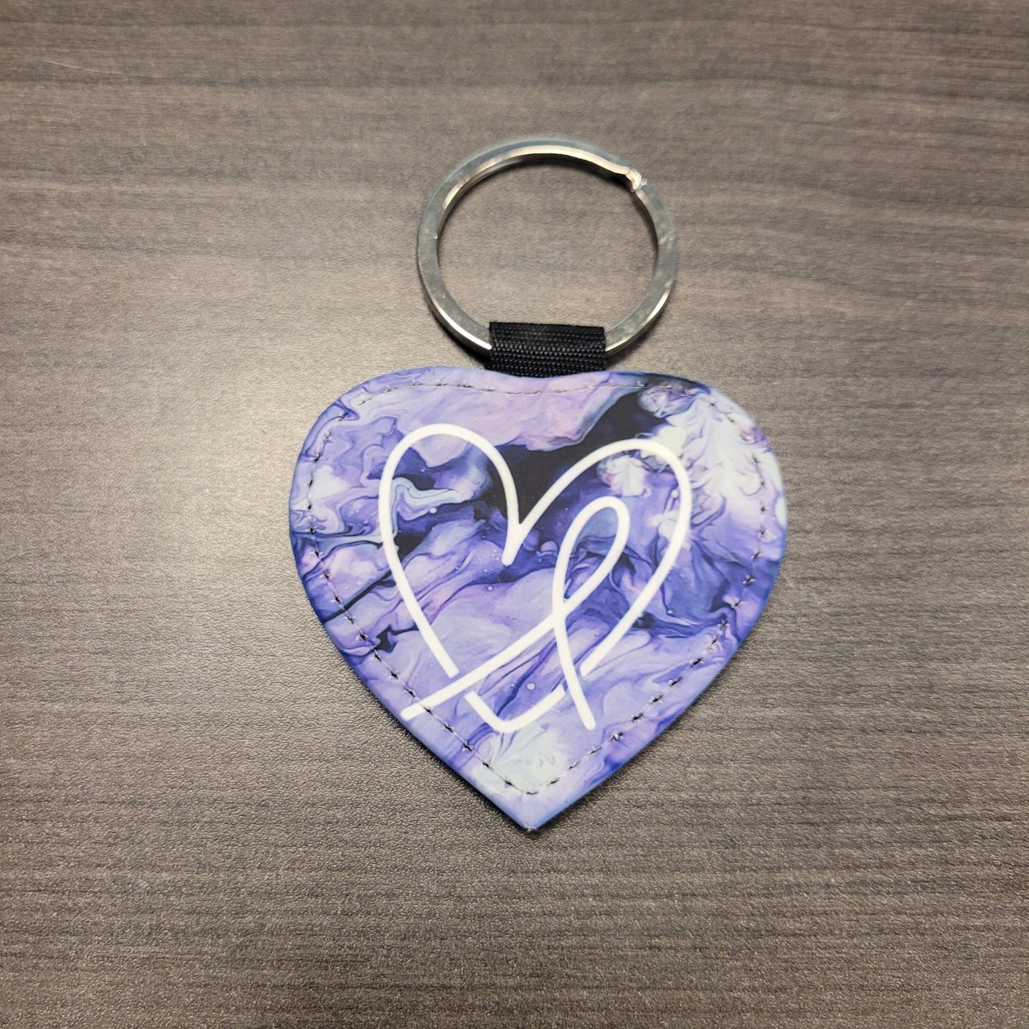 Heart Faux Leather Keychains #2
