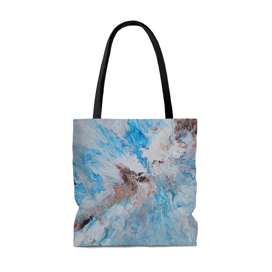 Faith Over Fear Acrylic Pour Abstract Art Tote Bag